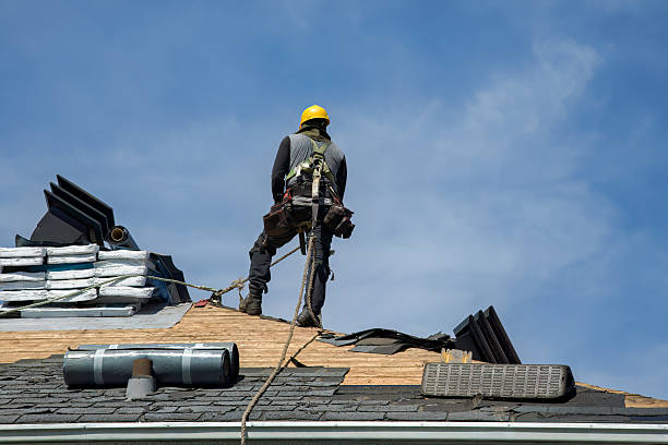 Professional Roofing technician working in Wolcott, VT